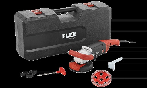 FLEX LD 18-7 125 R, Kit Turbo-Jet II | Krachtige 1750 Watt betonschuurder voor naadloos schuren, 125 mm