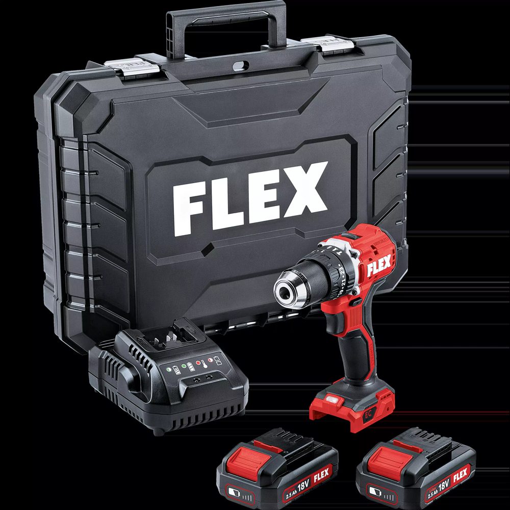 FLEX PD 2G 18.0-EC LD/2.5 Set | Compacte 2-traps accuslagboorschroefmachine 18 V