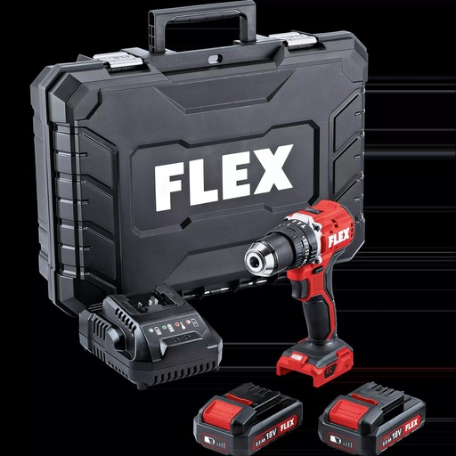 FLEX PD 2G 18.0-EC LD/2.5 Set | Compacte 2-traps accuslagboorschroefmachine 18 V