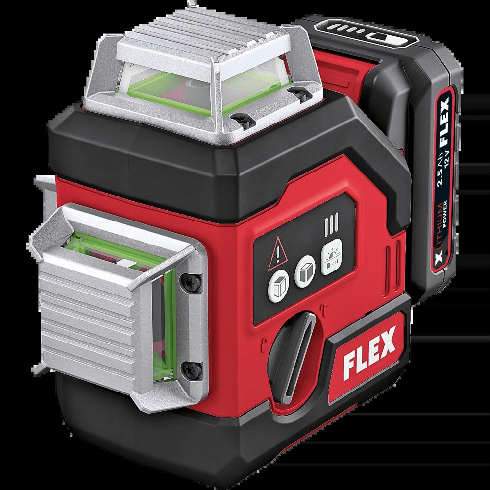 FLEX ALC 3/360-G/R 12 Set | 360°-kruislijnlaser met ontvangermodus