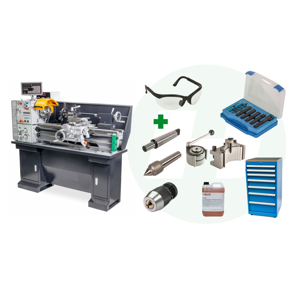 Huvema Draaibank 300x910 mm met variabel toerental en digitale uitlezing - combi deal | PROMO HU 900 Vario