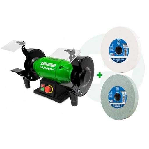 Huvema werkbankslijpmachine met PFERD-slijpstenen | HU 200 BG Topline combideal