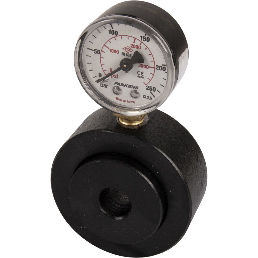 Huvema Manometer zaagspanning compleet 250 bar | MNM BKM 250 bar