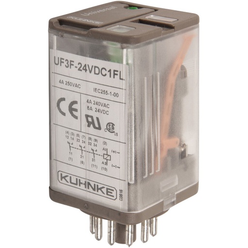 Huvema Insteekrelais 3 polig 24VDC | ISR 3