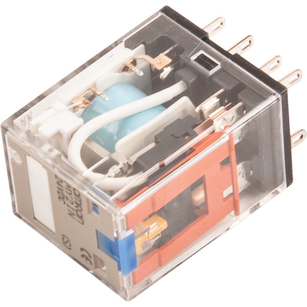 Huvema Insteekrelais 2 polig + LED 24 VDC | ISR 2