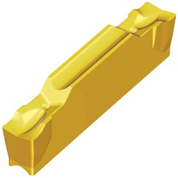 TaeguTec Double-ended inserts with J-Type chip breaker for Parting & Grooving of soft materials, tubes, small diameter & thin-walled parts in low-to-medium feed & low cutting forces & smaller burrs (TDJ 3 TT8020)