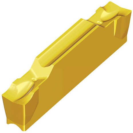 TaeguTec Double-ended inserts with J-Type chip breaker for Parting & Grooving of soft materials, tubes, small diameter & thin-walled parts in low-to-medium feed & low cutting forces & smaller burrs