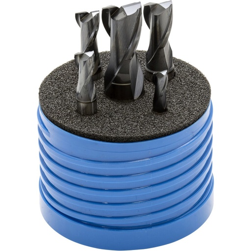 Huvema Set Spiebaanfrezen 2 - 16mm, gecoat | SET SPK 2 6-16 HS1840