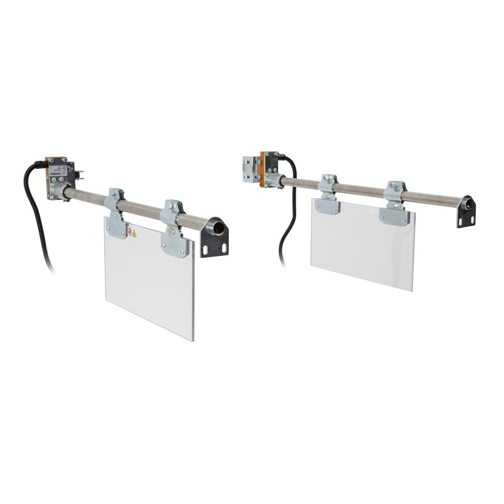 TECNOPIU Dubbele afscherming (L + R) L 400 H 200 mm - met 2 veiligheidsmicroschakelaars | PFR 10/420