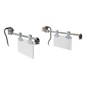TECNOPIU Dubbele afscherming (L + R) L 400 H 200 mm - met 2 veiligheidsmicroschakelaars | PFR 10/420