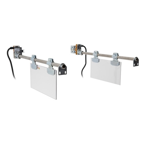 TECNOPIU Dubbele afscherming (L + R) L 400 H 200 mm - met 2 veiligheidsmicroschakelaars | PFR 10/420