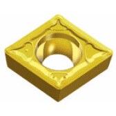 TaeguTec Positive 80° Rhombic inserts for finish to medium light applications of steels & stainless steels with 7° clearance angle & excellent chip control | CCMT 09T304 FG TT9225