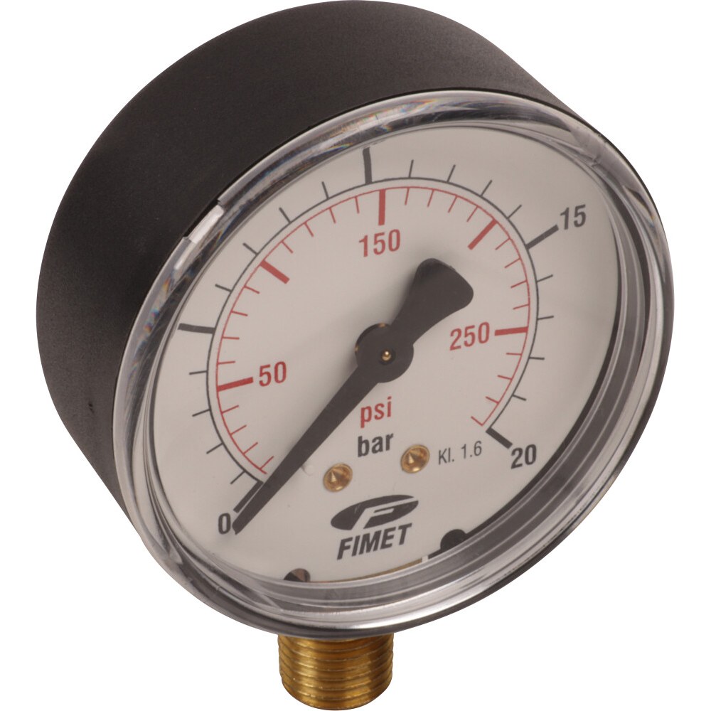 Huvema Manometer met zijaansluiting 1/4 | MNM Colibri 15 ATU