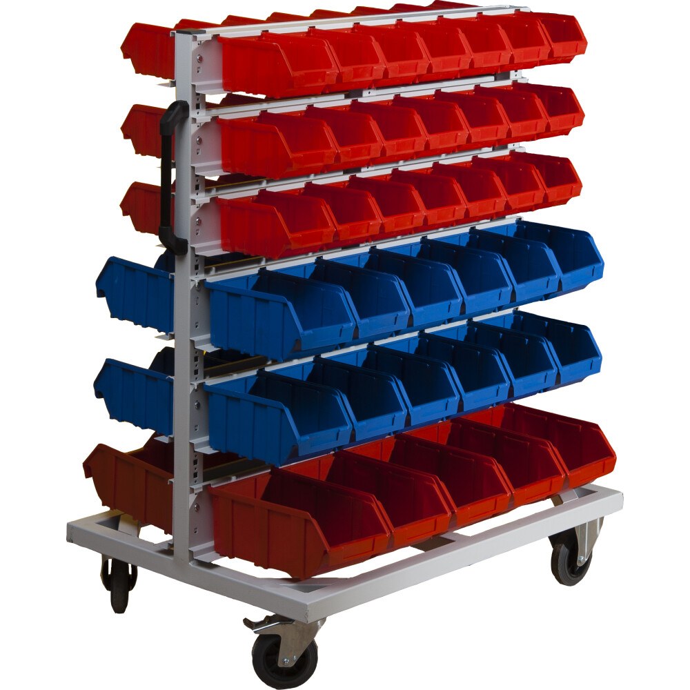 Huvema Verrijdbare bakkenstelling met 76 magazijnbakken | BL 600x1000x1160 TRM