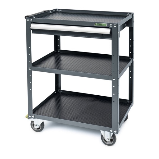 Huvema Mobiele werktafel met 3 plateaus en 1 lade | BL 1D 600x450x850 TR G