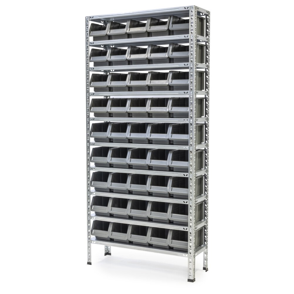 Huvema Gegalvaniseerde legbordkast inclusief bakjes | BL 10 SH, 930x310x2000 GS