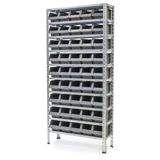Huvema Gegalvaniseerde legbordkast inclusief bakjes | BL 10 SH, 930x310x2000 GS