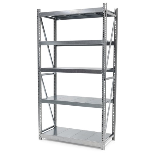 Huvema Industriële legbordstelling basis element | BL 5SH 1000x500x2000 LBSB