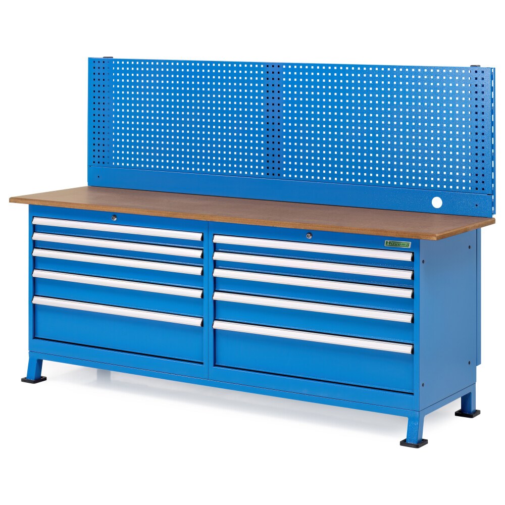 Huvema Werkbank 220 x 60 cm met MDF werkblad | BL 10D 2200x600x1500 WB