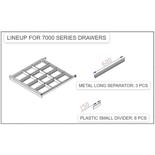 Huvema Plastic Doos Set Voor 7000 Serie Lade