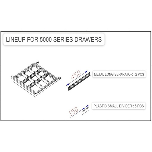 Huvema Plastic Dozenset Voor 5000 Serie Lade