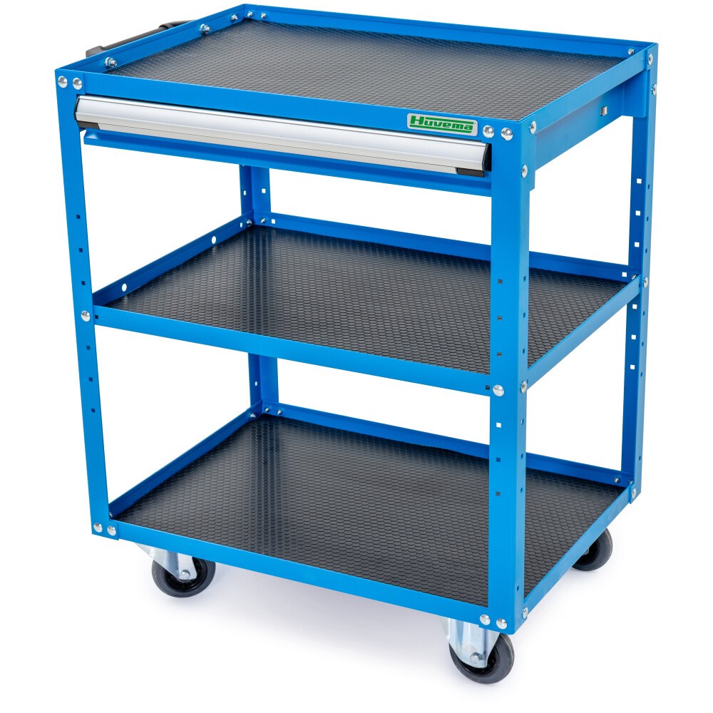 Huvema Mobiele werktafel met 3 plateaus en 1 lade | BL 1D 700x500x850 TR
