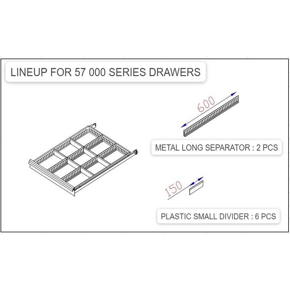 Huvema Plastic Doos Set Voor 57000 Serie Lade