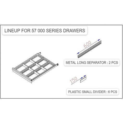 Huvema Plastic Doos Set Voor 57000 Serie Lade