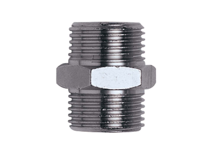Contimac dubbelnippel 2 x 1/2" buitendraad (per 10 stuks)