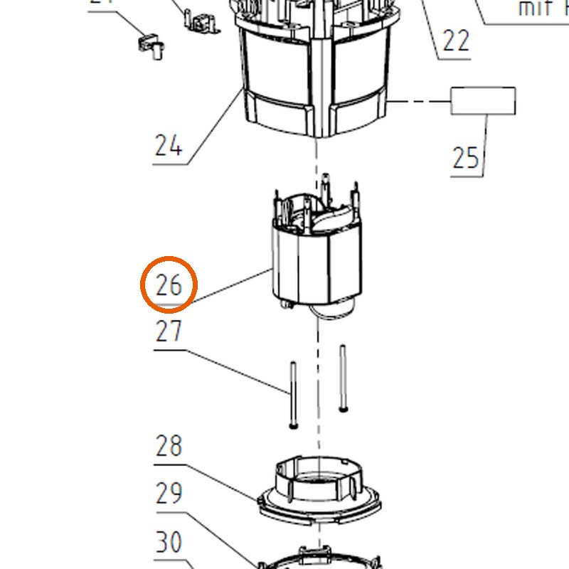 Collomix stator 230 V voor Xo 6, Xo 55 duo en LevMix