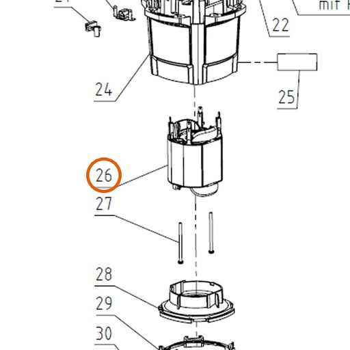 Collomix stator 230 V voor Xo 6, Xo 55 duo en LevMix