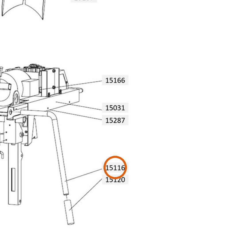 Collomix handgreep rechts voor XM 2-650 en XM 3-900