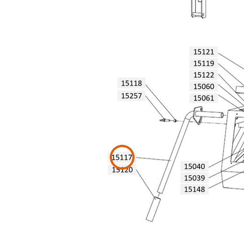 Collomix handgreep links voor XM 2-650 en XM 3-900