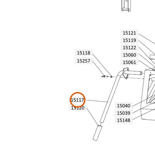 Collomix handgreep links voor XM 2-650 en XM 3-900