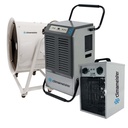 Climameister Drypack 4: bouwdroger MCR 90 GC, ventilator SMT 50 W en elektrische heater RP 33