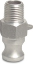 Camlock-nippel 1" met buitendraad (25 mm)