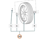 Collomix rubberwiel compleet voor TMX 1000 en TMX 1500