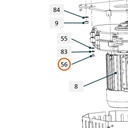 Collomix zeskantmoer laag M8 (DIN 936) voor TMX 1000 en TMX 1500