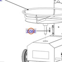 Collomix spie A 8 x 7 x 50 (DIN 6885) voor AOX 650, AOX-S en POX-S