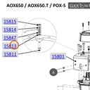 Collomix getande veerring B4,3 (DIN 6797) voor AOX 650 en POX-S