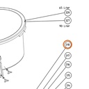 Collomix verzonken inbusbout M8 x 40 (DIN 7991) voor transportwagen 65 l