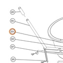 Collomix vleugelbout M8 x 50 (DIN 316) voor transportwagen 65 l