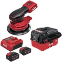 FLEX VC 9 L MC 18 RC + P-Set 55 + ORE 3-150 18-EC C | Accu-excenterschuurmachine + accu-stofzuiger 9 l, klasse L 18 V