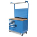 Huvema Mobiele werkbank met gereedschapswand | BL 5D 1120x570x1970 MWB