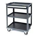 Huvema Mobiele werktafel met 3 plateaus en 1 lade | BL 1D 600x450x850 TR G