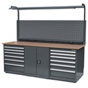 Huvema Werkbank 220 x 75 cm met MDF werkblad | BL 12D 1C 2200x750x1900 WB G