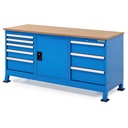 Huvema Werktafel 170 x 60 cm met MDF werkblad | BL 8D 1C 1700x600x850 WB