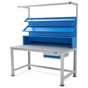 Huvema ESD werkbank met lade en 2 planken | BL ESD 1D 2SH 1700x900x2000