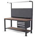 Huvema Werktafel 170 x 70 cm met TL-verlichting en MDF werkblad | BL 3D 1700x700x1900 WB G